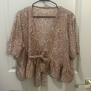 Tan Cheetah blouse